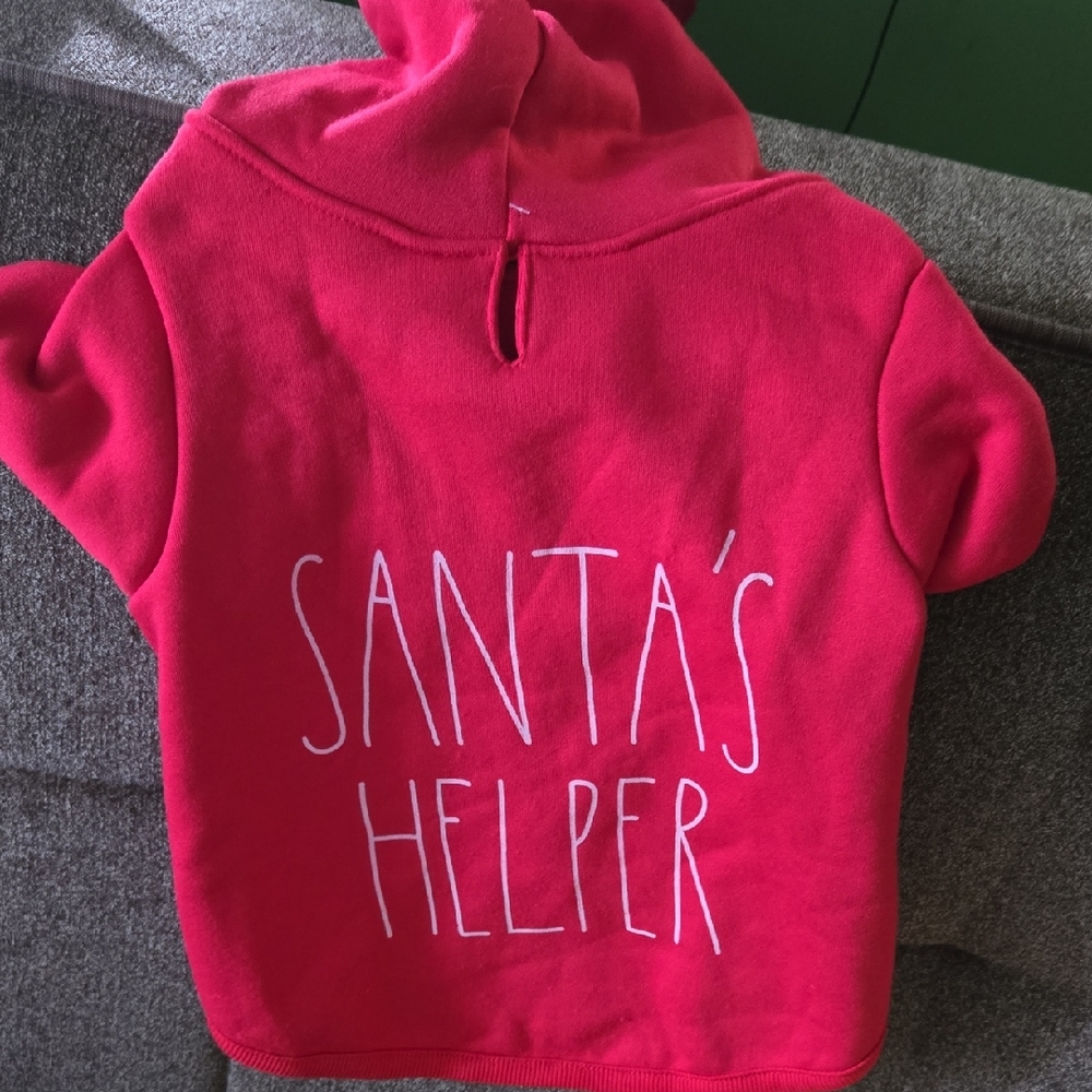 Santa's Helper Rae Dunn Dog Hoodie